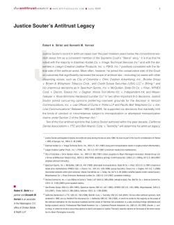 Justice Souter`s Antitrust Legacy