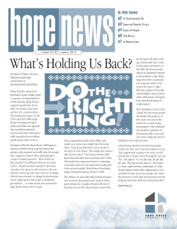 Summer 2015 - Hope House Foundation