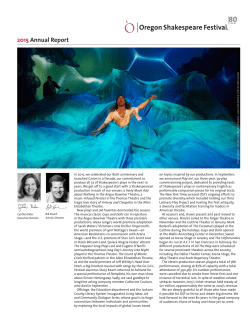 2015 Annual Report - Oregon Shakespeare Festival