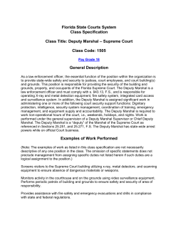 Deputy Marshal - Florida Courts