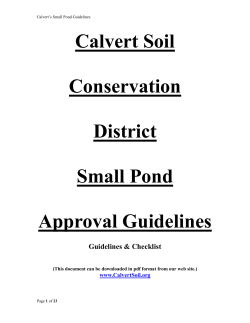 PLAN SUBMITTAL GUIDELINES - Calvert Soil Conservation District