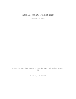 Small Unit Fighting - Calontir Marshals Homepage