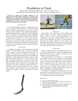 Prosthetics in Track - University of Rhode Island