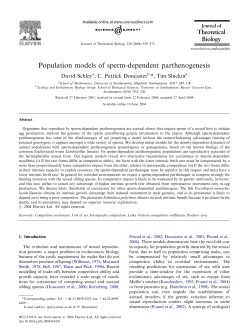 Population models of sperm-dependent parthenogenesis