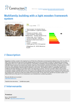 Multifamily building with a light wooden framework