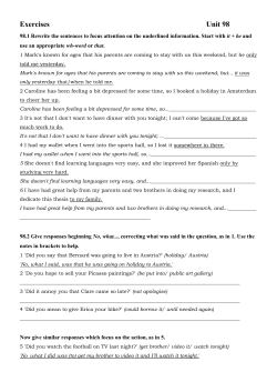 Exercises Unit 98