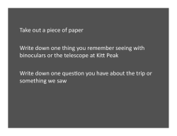 Take out a piece of paper Write down one thing you remember