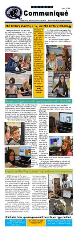 Communiqu&eacute; - Quakertown Community School District