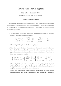 Handout on Income and Substitution Effects