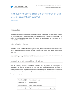 Distribution of scholarships and determination of as