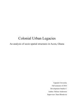 An analysis of socio-spatial structures in Accra, Ghana