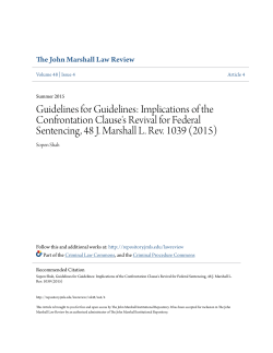 Guidelines for Guidelines: Implications of the Confrontation Clause`s