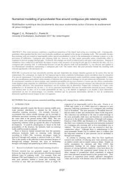 Numerical modelling of groundwater flow around contiguous pile