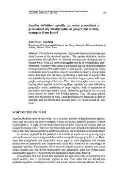 specific (by water properties) or generalized