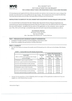 2011 MARKET RATE RATE ADJUSTMENT REVIEW