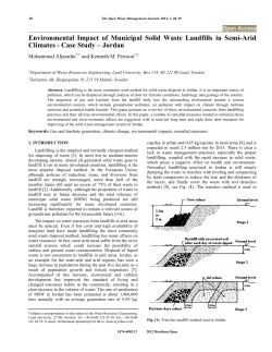 Environmental Impact of Municipal Solid Waste