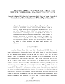 AMERICAN INDIAN ELDERS` RESILIENCE