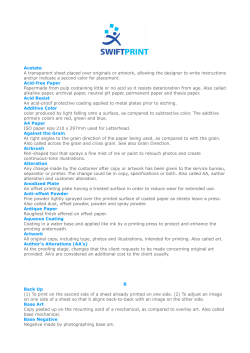 Acetate A transparent sheet placed over originals or artwork