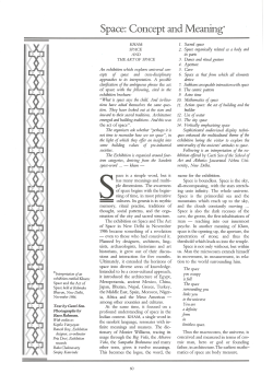 Space: Concept and Meaning*