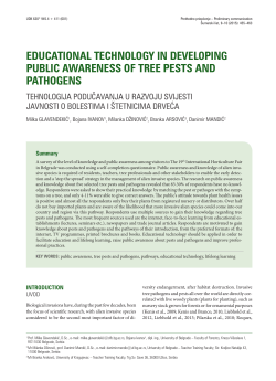 educational technology in developing public awareness of tree