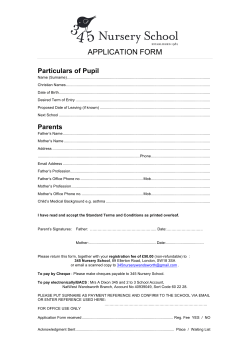 application form - 345 Nursery School