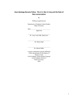 How Ideology Became Policy: The U.S. War in Iraq and the Role of