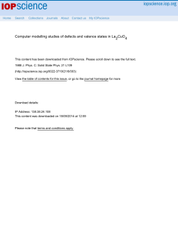 Computer modelling studies of defects and