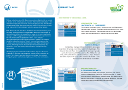 Inquiry Activities Water