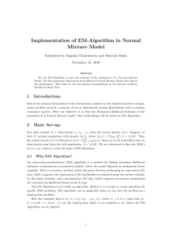 Implementation of EM-Algorithm in Normal Mixture Model