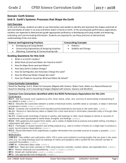 Unit 3 - NGSS Earth and Space