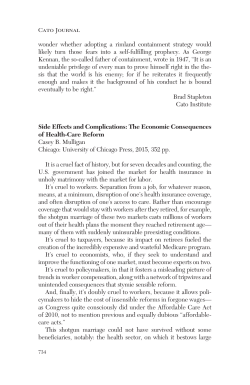 The Economic Consequences of Health-Care Reform