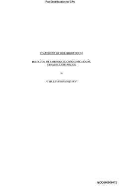 Rob Shorthouse - Leveson Inquiry