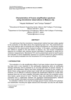 Characteristics of S-wave amplification spectrum using microtremor