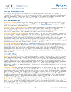 Printer-Friendly Version - Association of Corporate Travel Executives