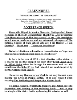 HUMANITARIAN of THE YEAR 2014.2 .08