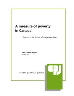 A measure of poverty in Canada