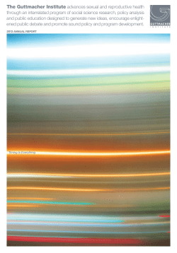 2013 Annual Report - Guttmacher Institute