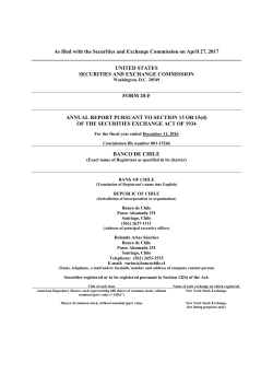 As filed with the Securities and Exchange