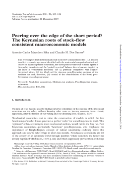 Peering over the edge of the short period? The Keynesian roots of