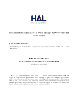 Mathematical analysis of a wave energy converter model