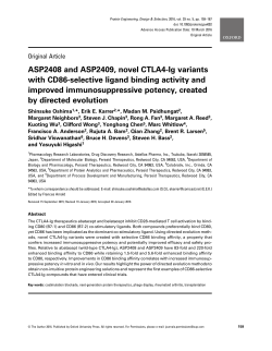 ASP2408 and ASP2409, novel CTLA4