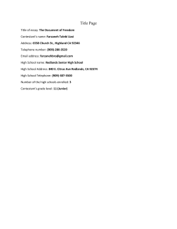 Essay #1 The Document of Freedom