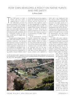 How CNPS Developed a Policy on Native Plants and Fire Safety