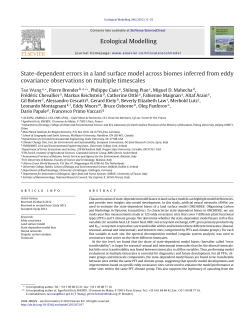 State-dependent errors in a land surface model across biomes