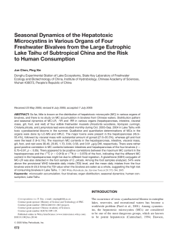 Seasonal dynamics of the hepatotoxic microcystins in various