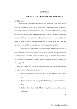 CHAPTER II THE ASPECT OF THE CHARACTER