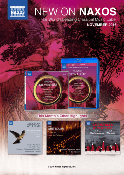 NEW ON NAXOS