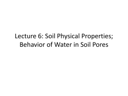 Lecture 6, February 6, 2017 - EPSc 413 Introduction to Soil Science