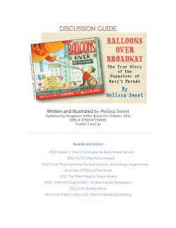 Balloons Over Broadway Discussion Guide