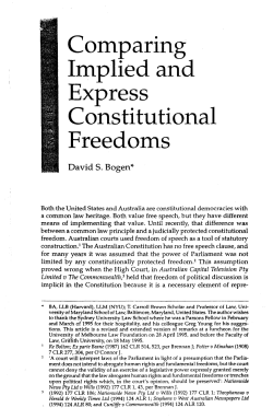 Comparing Implied and Express Constitutional Freedoms